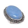 Natural Angelite Stone Gemstone 925 Sterling Silver Jewelry Ring Size 10 O8g82