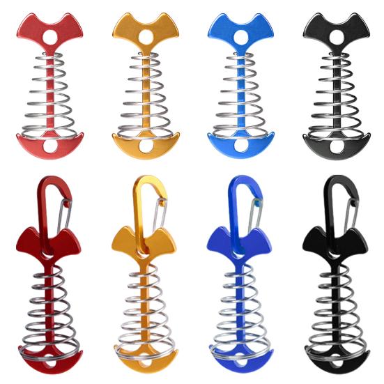 5 шт. пружинные пряжки для палаток, устойчивые к коррозии, палатка Fishbone, нескользящая конструкция, нержавеющий шнур для натяжения веревки