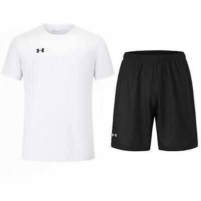Under Armour Свободный крой, круглый вырез, беговая футболка и шорты, повседневный спортивный комплект, унисекс, комплекты 21500525-100+23500203-001