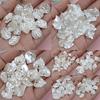 100Pcs DIY Leaf Shaped Clothing Accessories Handmade Crafts Jewelry Loose Beads ABS Pearl Beads White Hair Jewelry