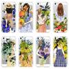 Flower Girl Art Fruits Strawberry Floral Phone Case For iPhone 4 4S 5 5C 5S SE Silicone Soft Back Cover For Apple iPhone 4 5 S