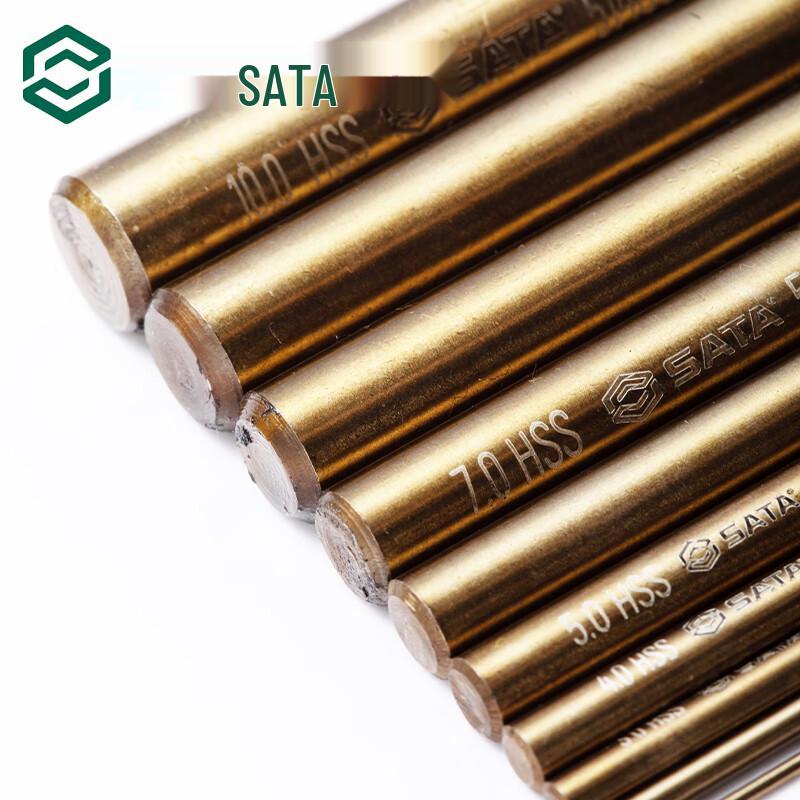 SATA Набор из 10 спиральных сверл по кобальту
