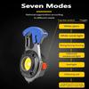 Portable COB Flashlight Keychain Emergency Light 7 Modes with Screwdriver Window Breaking Hammer Multifunction Flashlight Torch