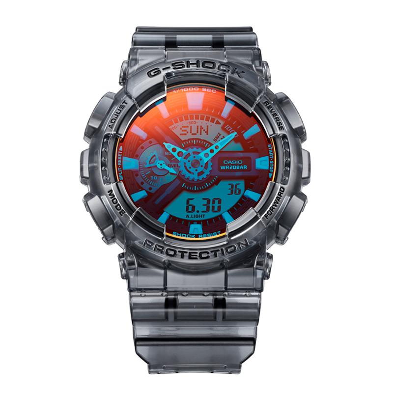 Casio Унисекс Часы с жидкокристаллическим/аналоговым двойным дисплеем Серия 51 мм Синие GA-110TL-7APR-