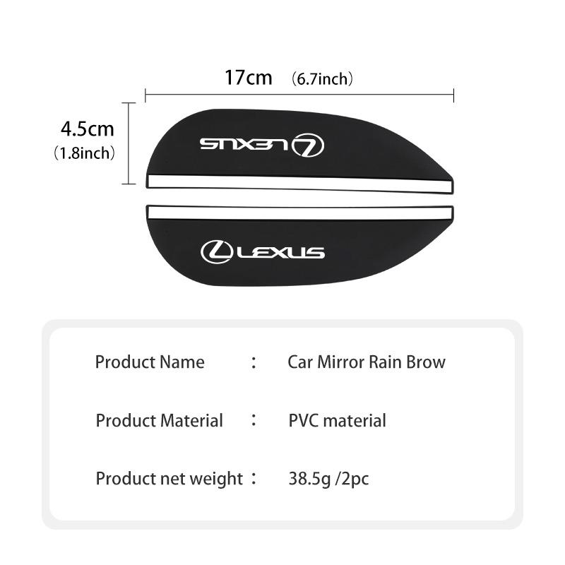 PVC Car Rearview Mirror Eyebrow Rain Visor Sun Shade Rainproof Cover For Lexus RX350 IS300 ES250 ES200 ES330 ES350 IS250 GS300
