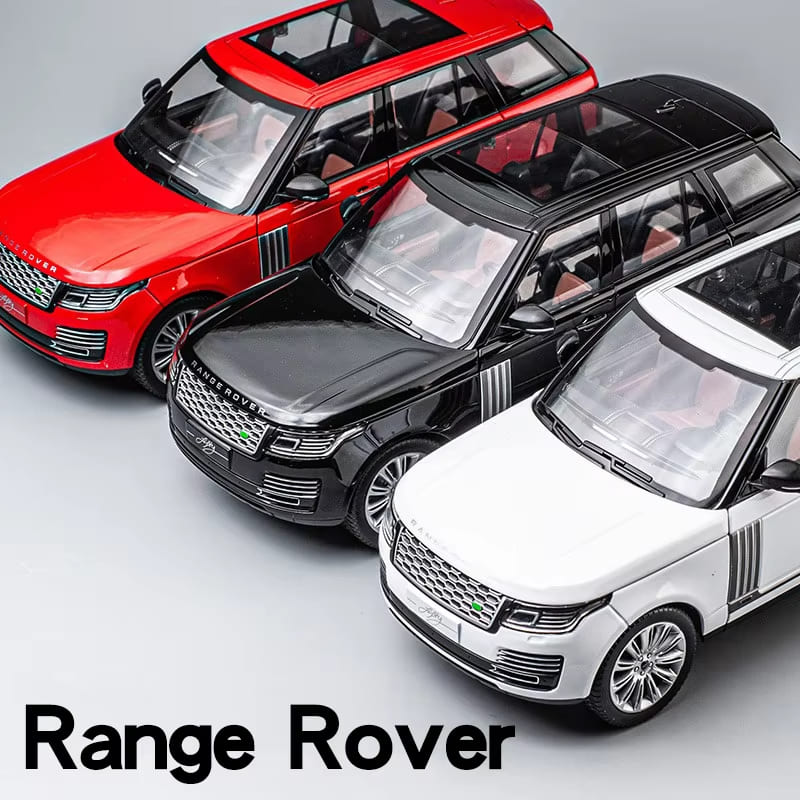 New Large 1:18 Land Rover Range Rover SUV Off-road Vehicle Alloy Model Car Die-cast Static Collection Sound and Light Children's Toy Boy Gift