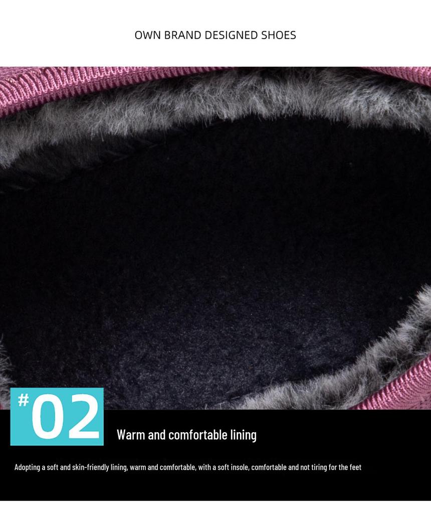 Women's Winter Lace-up Velvet Lined Cotton Boots - Non-slip, Warm, Comfortable