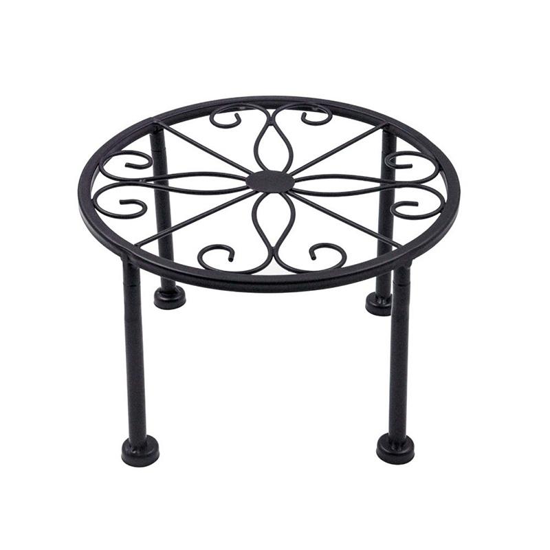 1шт черная гостиная съемная компактная однослойная конструкция для внутреннего/наружного декора металлическая подставка для цветов балкон