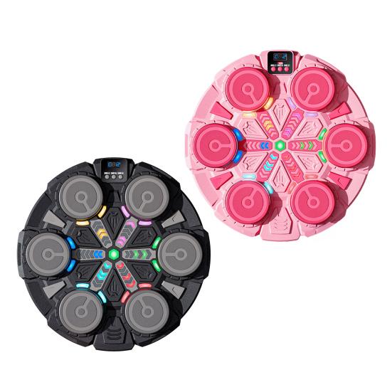 Музыкальный боксерский тренажер с перчатками, настенный, режимы скорости, регулируемый электронный боксерский тренажер, мишень, светодиодная подсветка, боксерская груша, оборудование для домашних тренировок