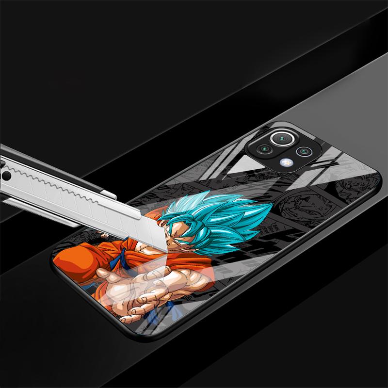 Case for Xiaomi mi 10 Pro 12 Note 10 14 11 Lite 10T 12X 13 12T 11T Glass Phone Cover D-ragonS B-allS Cartoon
