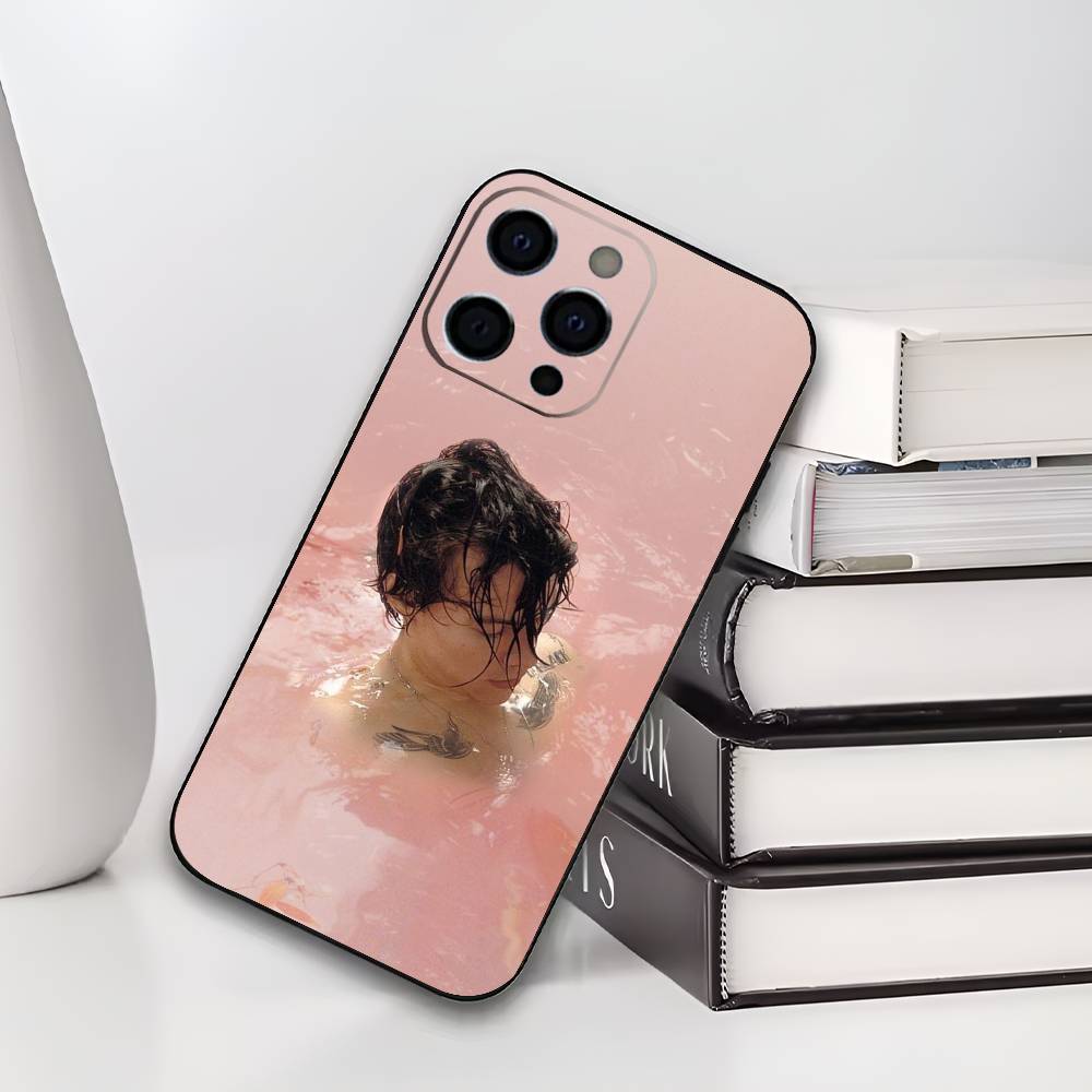 Чехол для телефона H-Harry S-Styles для iPhone 17,16,15,14,13,12,11 Plus,Pro Max,XS, Мягкий силиконовый черный чехол
