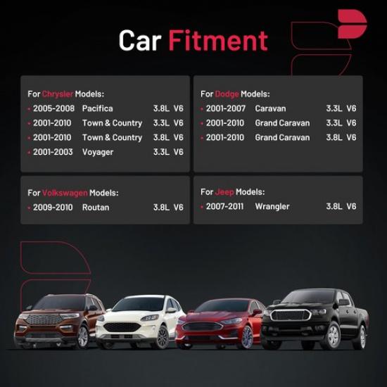 6720 Комплект из 4 иридиевых свечей зажигания для 2001-2007 Dodge Caravan 3.3L V6