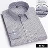 New In Shirt 65%cotton Long-sleeve Shirts for Men Slim Fit Formal Plain Shirt Soft Striped Print Tops Thin Casual Black Clothes