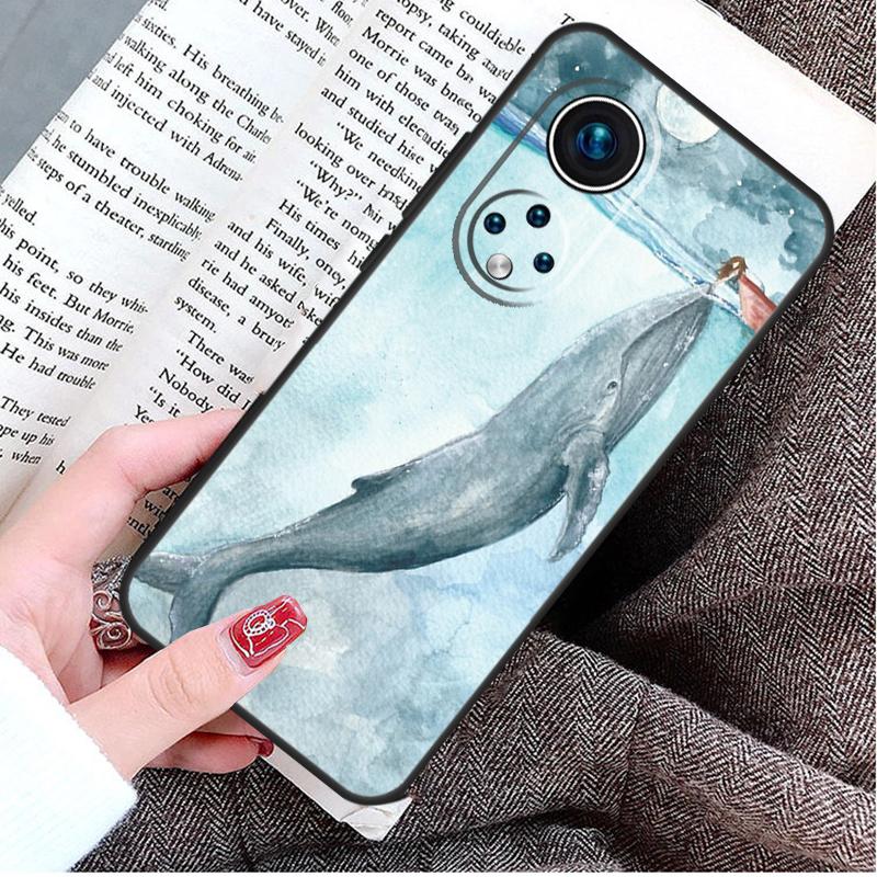 Чехол Морской Кит Нарвал для Honor Magic 8 6 7 Lite Honor 400 200 Pro 50 70 90 X8c X8b X9a X9c X9b X9d Win Cover