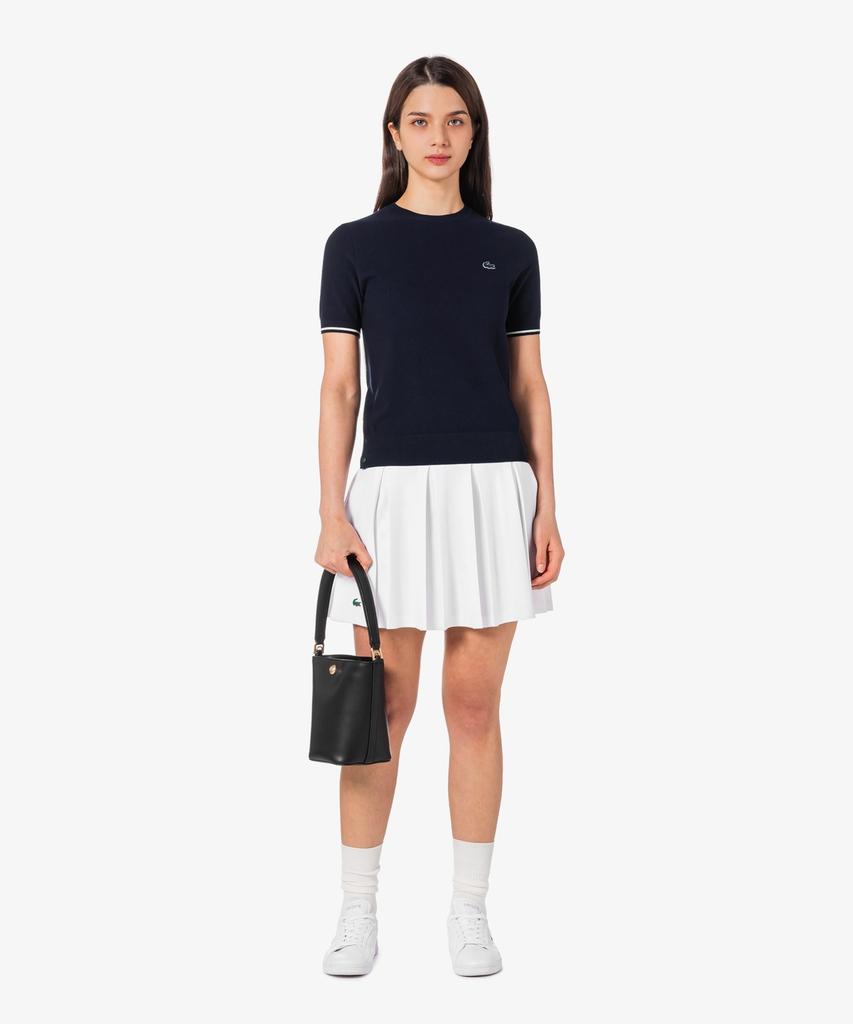 LACOSTE Women'S Basic Short Sleeve Round Sweater Af335E-56G 166