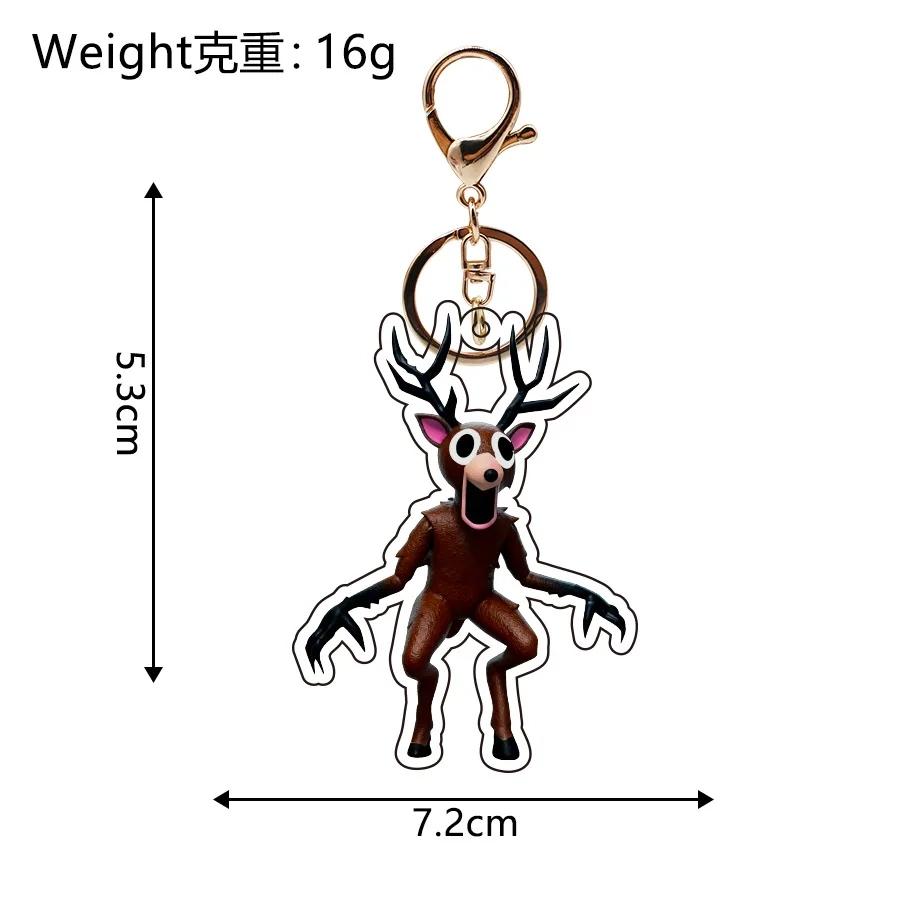 Game 99 nights In The Forest Keychain Bag Accessories Acrylic Pendant 99 nights In The Forest Deer Owl KeyRing Fans Small Gifts