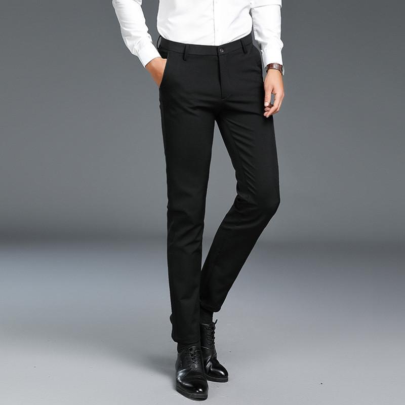 Premium Quality Fashion Young Men's Tight Slim Pants Casual Basic Stretched Trousers