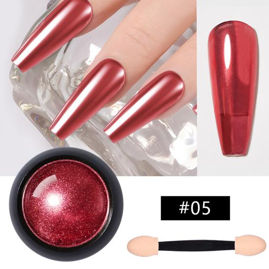 Золотая зеркальная пудра для ногтей Голографическая белая перламутровая хромированная металлическая пудра DIY Nail Art