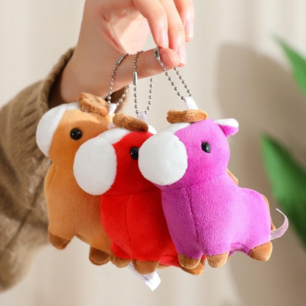 Animal Pony Pendant Steed Doll Chinese New Year Gift Funny Plush Horse Keychain  Year of Horse
