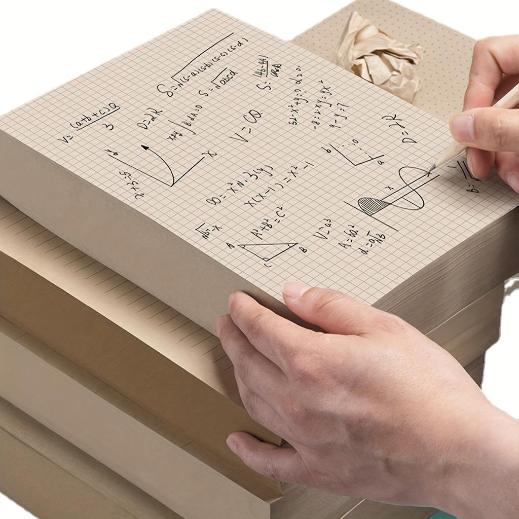 500 листов черновой бумаги, писчая бумага, чертежная бумага, блокнот, вычислительные блоки, графическое правило, точечная сетка, бланк для школьного офиса, домашнего студента