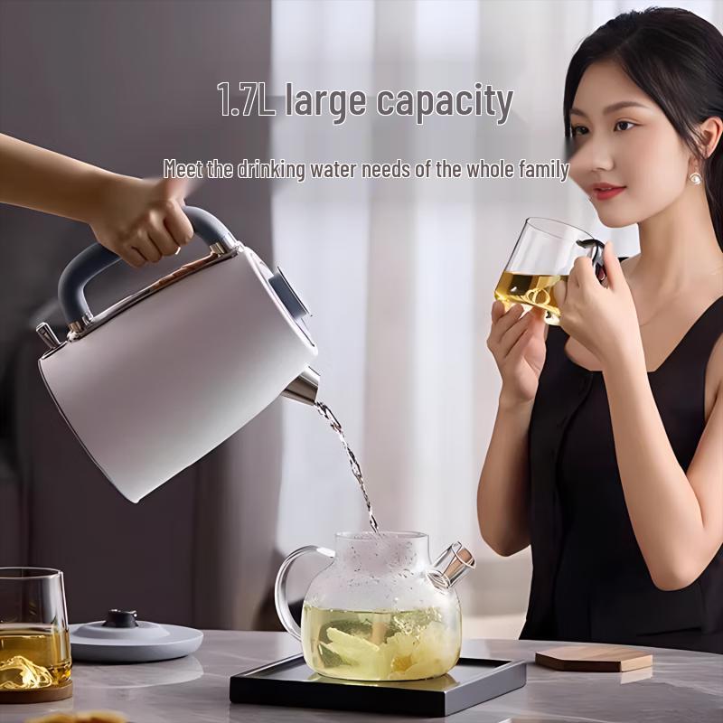 THERMOS 1.7L Stainless Steel Electric Kettle with Steam Sensor