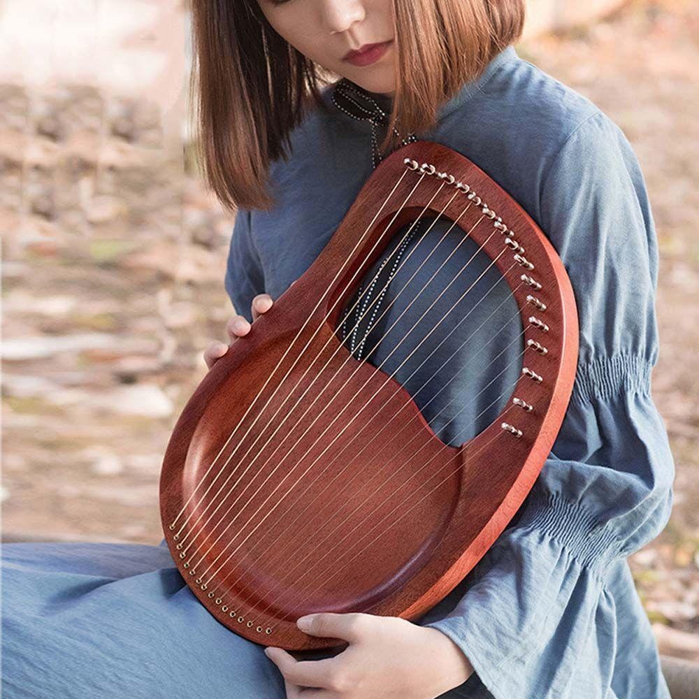 Лира арфа деревянная 16 струн пластина лиар музыкальный инструмент 16 струн лира арфа струнный инструмент