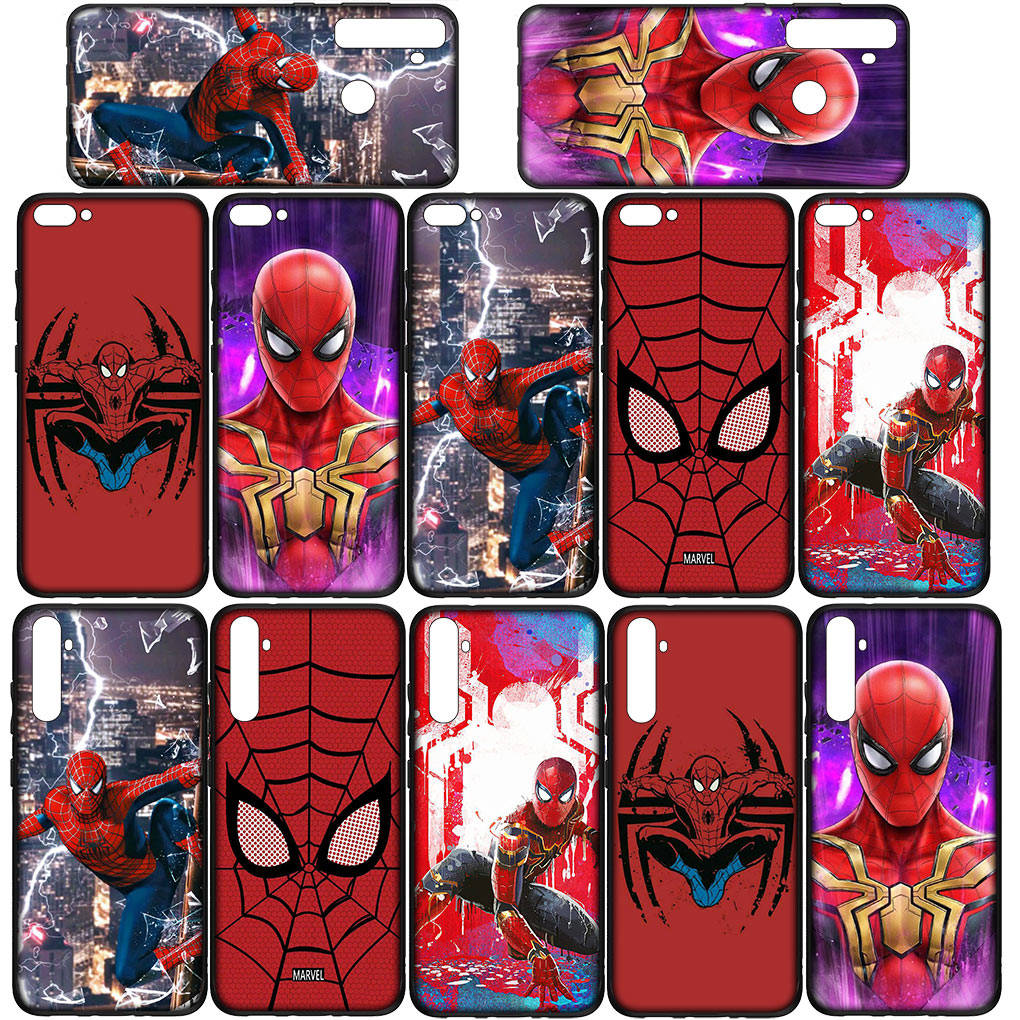 Для Samsung Galaxy S24 S23 iPhone 15 14 Xiaomi Redmi Note 13 12 11 Pro Max X 8 7 9 10 XR OPPO A15 Huawei чехол для телефона Человек-паук Marvel Человек-паук чехол