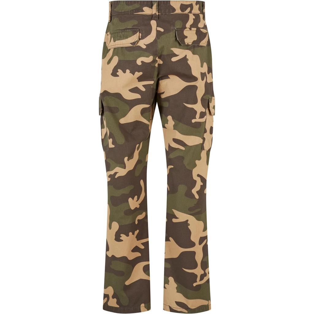Urban Classics Mens Camo Straight Leg Cargo Trousers