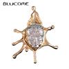 Fashion Style Face Brooch Gold Color New Design Men Suit Clips Scarf Jacket Copper Jewelry Corsage Pins