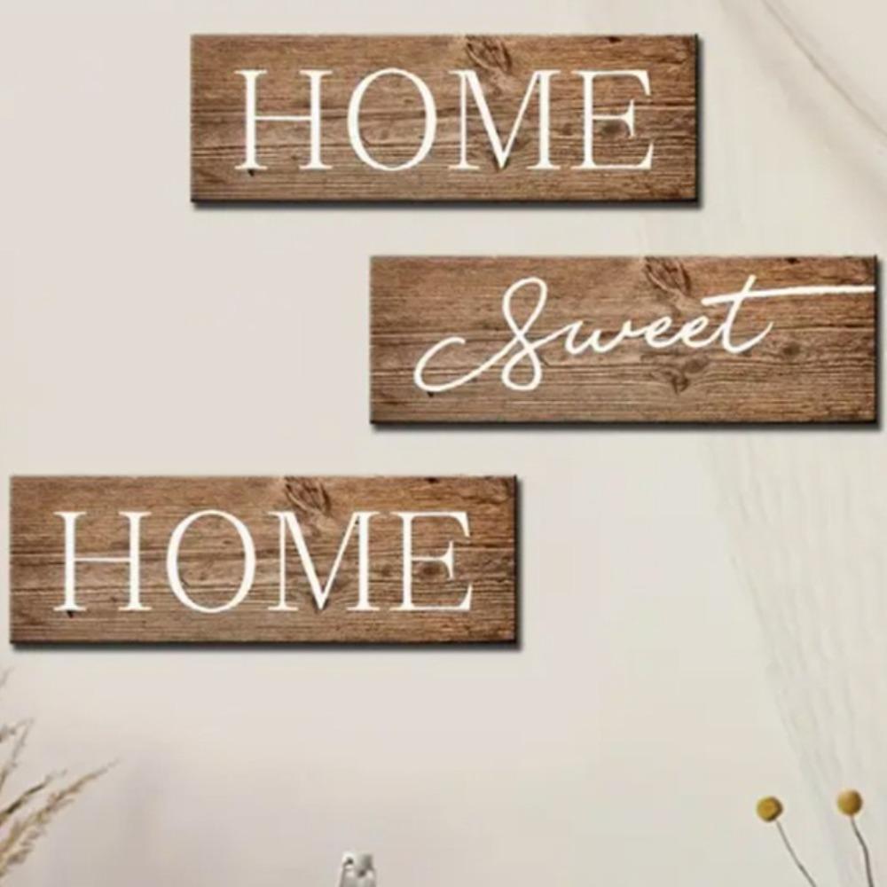 The Feeling of Returning Home Letters Sign Rustic Style English Letter Hanging Board Wedding
