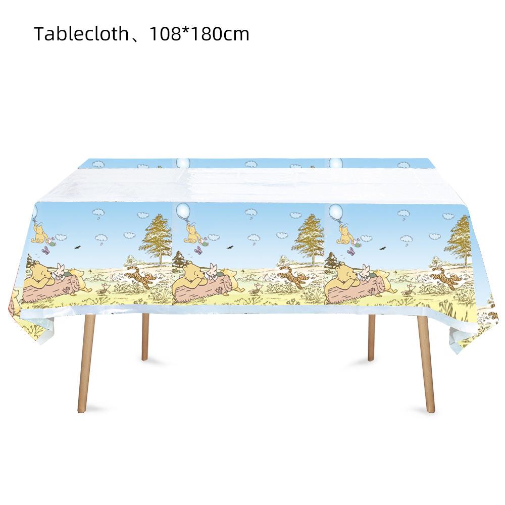 Набор тарелок, чашек и скатерти 51 шт. для декора тематической вечеринки в стиле Винни-Пуха