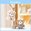 Adorable Tied Bow Dessert Bear Plush Keychain Cookie Themed Stuffed Toy Keyring
