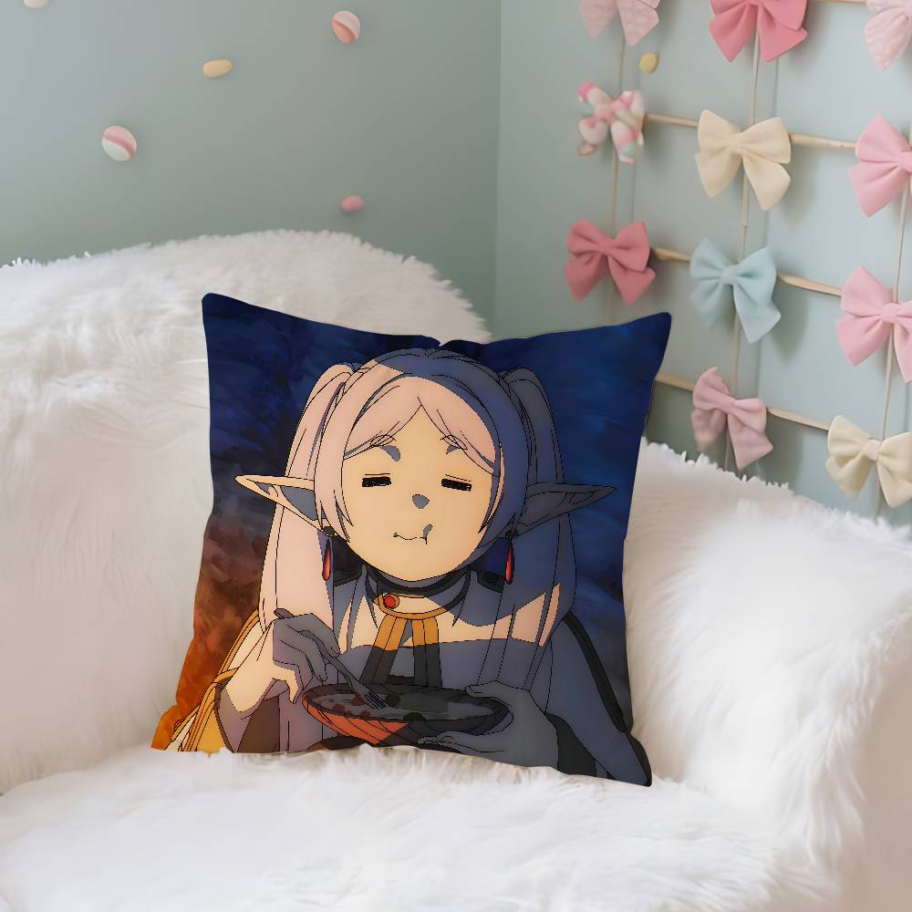 Anime FFrieren Cute Case Plush Fabric Soft Pillowcase Double Sided Print Cushion Cover Household Gifts