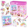 Children Rhinestone Painting Various Pattern 5D Rhinestone Painting Key Chain Sticker Frame Kit for