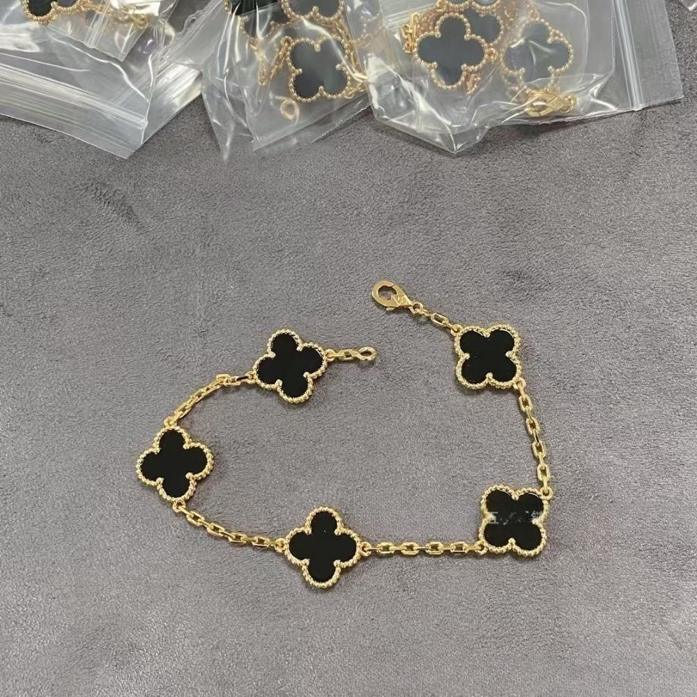 Высококачественный браслет из красного халцедона с лазерной гравировкой «Четырехлистный клевер» и «Пятицветник», из розового золота 18 карат, ювелирное изделие класса люкс, подарок для девушки