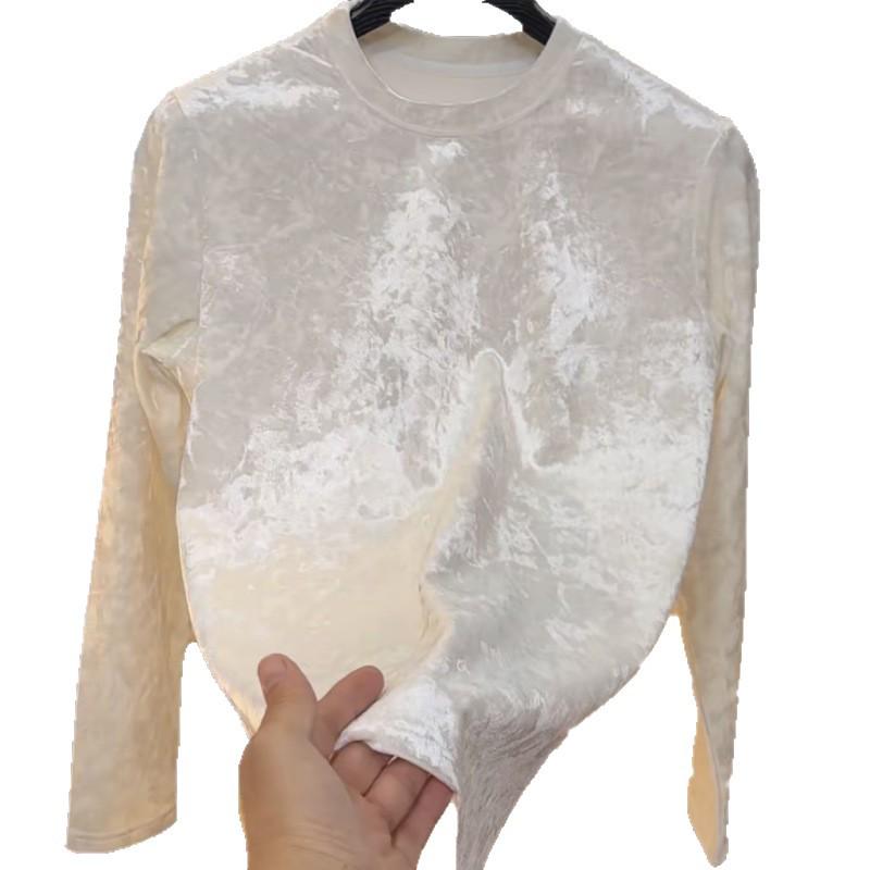 2025 Trendy Men's Plus Velvet Long Sleeve Wool Base Layer Shirt for Autumn/Winter