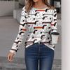 Spring Summer Casual Fashion Women's Round Neck Trend Long Sleeved T-shirt