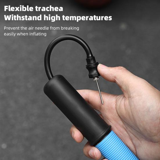 Sports Ball Pump Portable Air Pump Ball Inflator with Needle Storage Push And Pull Inflating System Hand