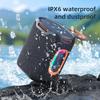 Портативная BT-колонка 25 Вт с RGB-подсветкой, уличная водонепроницаемая звуковая коробка, 76-мм мощные басы, AUX, USB-диск, TF-карта для музыки
