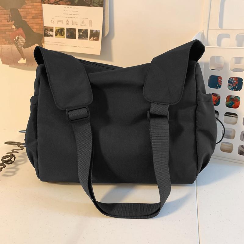 Мужская однотонная простая сумка через плечо Женская сумка через плечо