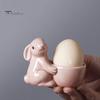 Керамическая подставка для яиц в виде кролика, декор для стола для завтрака, подставка для яиц в виде кролика для яиц всмятку, украшение для дома на Пасху