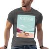 Portugal Beach Travel Poster Tshirt Casual Daily Graphic Tee