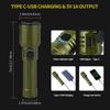 2503 Rechargeable Tactical LED Flashlight 5000 LM Super Bright Zoom Aluminum Alloy Torch Light for Camping/Hiking/Emergency Gear