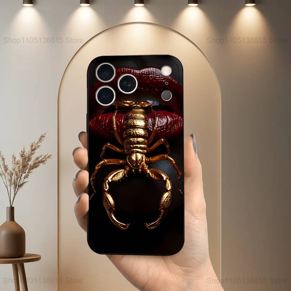 Крутой Мифический Скорпион Для iPhone 13,16,11,14,17,12,15,Plus,Pro Max,XS,X,XR,SE,Mini,8,7,Чехол Для Телефона Мягкий Силикон Черный