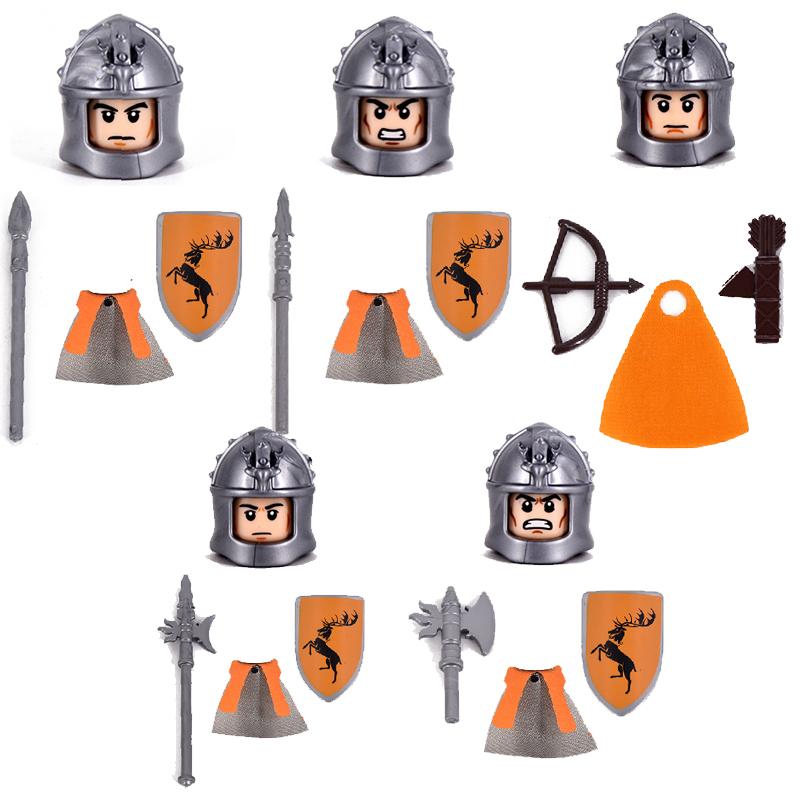 MOC Престолы Золотая Броня Воин Стражник Джейме Ланнистер Барристан Селми Мерин Трант Конструкторы Мини Экшн Фигурка Игрушки