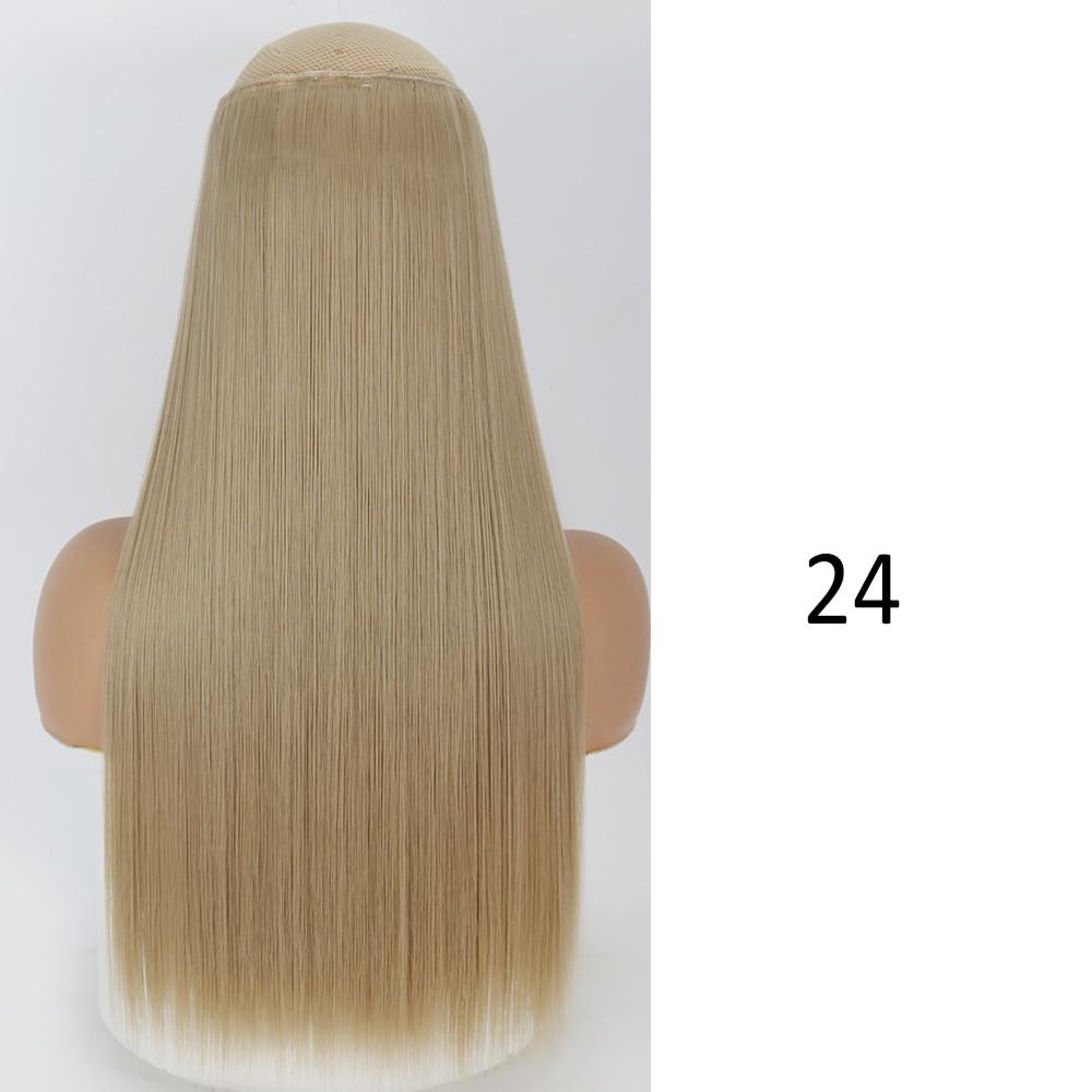 MISS WIG Длинные и гладкие синтетические накладные волосы с 5 зажимами, цельный 32-дюймовый шиньон, черные, светлые накладные волосы для женщин