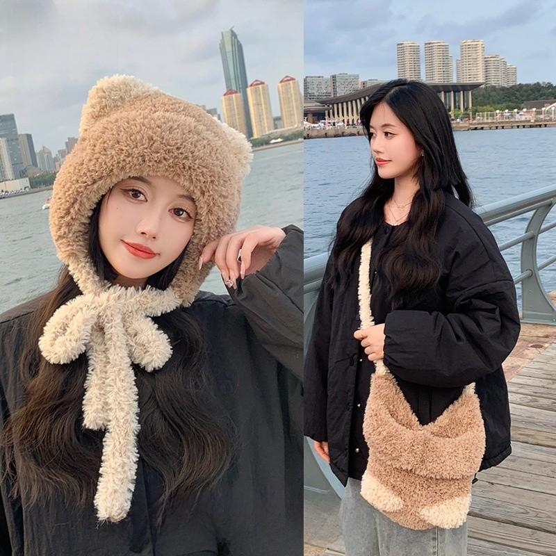 Winter Plush Cat Ear Hat With Warmth For Girls And Teens