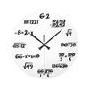 Wall Clock with Mathematical Equations Pendulum Black