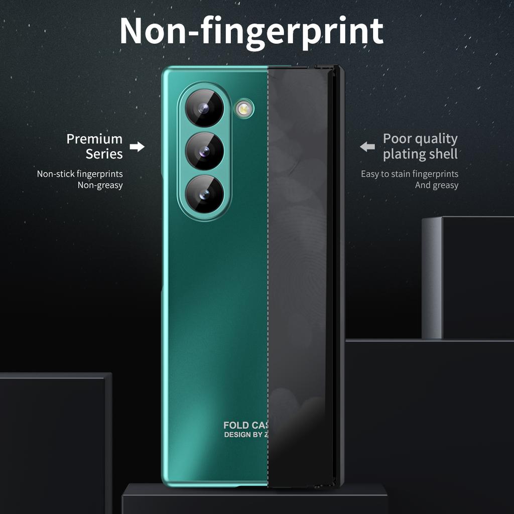 Для Samsung Galaxy Z Fold6 5G Чехол для телефона Жесткий ПК Противоударный чехол с пленкой для переднего экрана