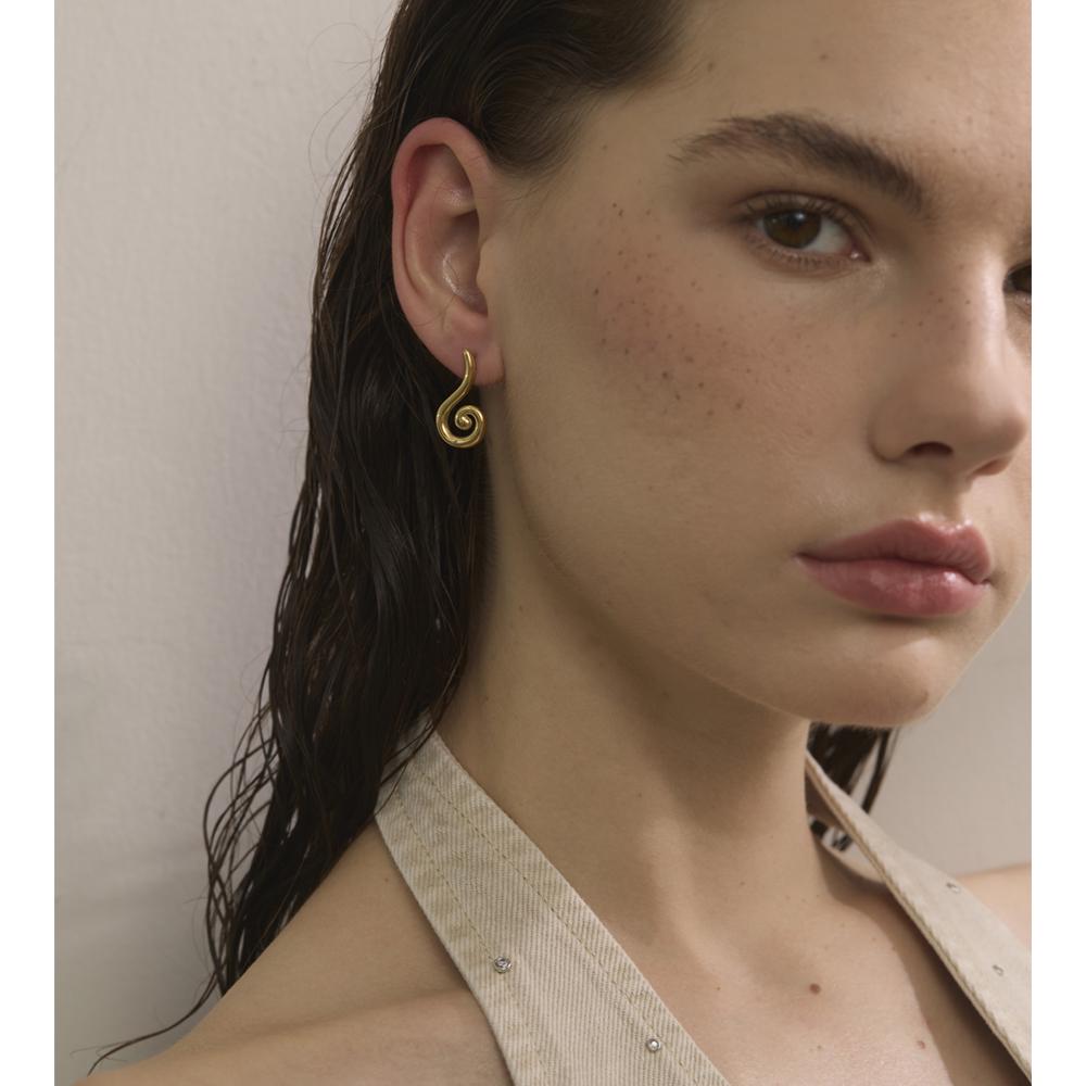 Yhpup Stylish Unique Stainless Steel Geometric Unusual Earrings Tarnish Resistant Metal Daily Distinctive Jewelry Accessories